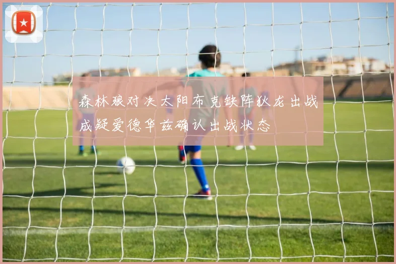 森林狼对决太阳布克缺阵狄龙出战成疑爱德华兹确认出战状态